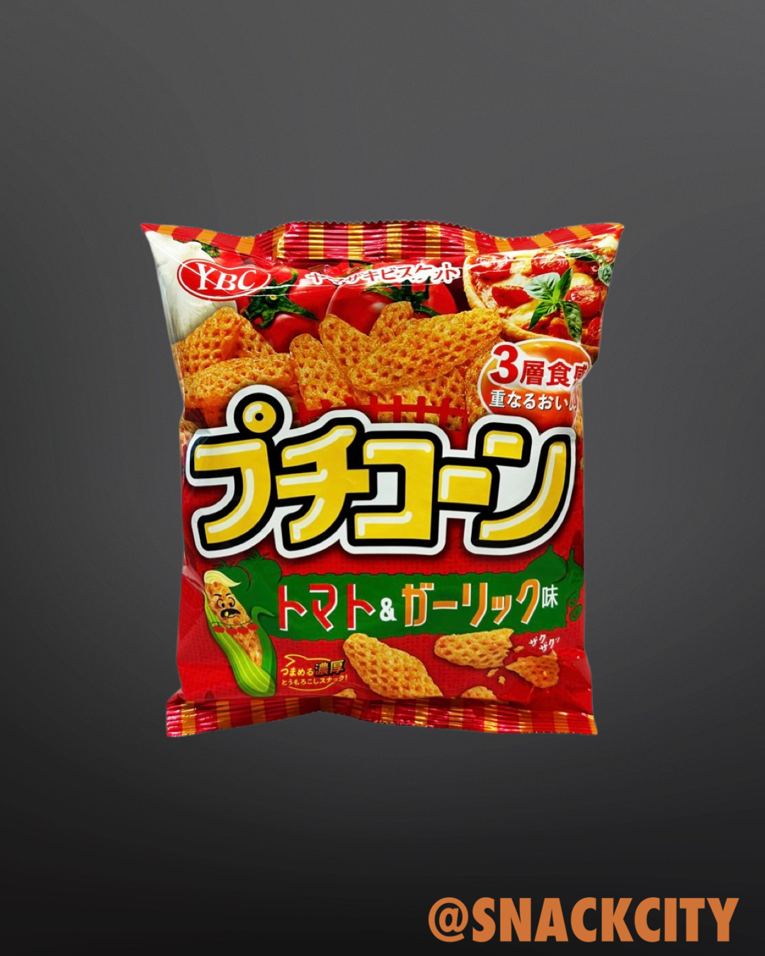 YBC Petit Corn Snack - Tomato & Garlic (JAPAN)